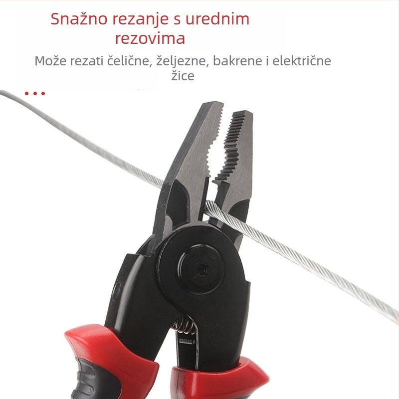 Pet-in-jedan set kliješta s izmjenjivim glavama — skidanje izolacije i rezanje žica, otporno na eksplozije, TRP + čelik, težina 0,85 kg, za elektroinstalatere