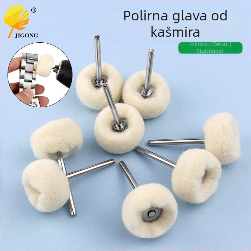 Journalists Back Velvet Brusna glava od vune s jade perlama i filcom od bora