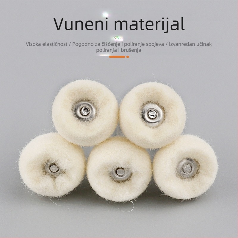 Journalists Back Velvet Brusna glava od vune s jade perlama i filcom od bora