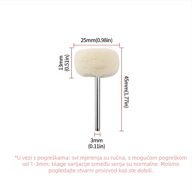Journalists Back Velvet Brusna glava od vune s jade perlama i filcom od bora