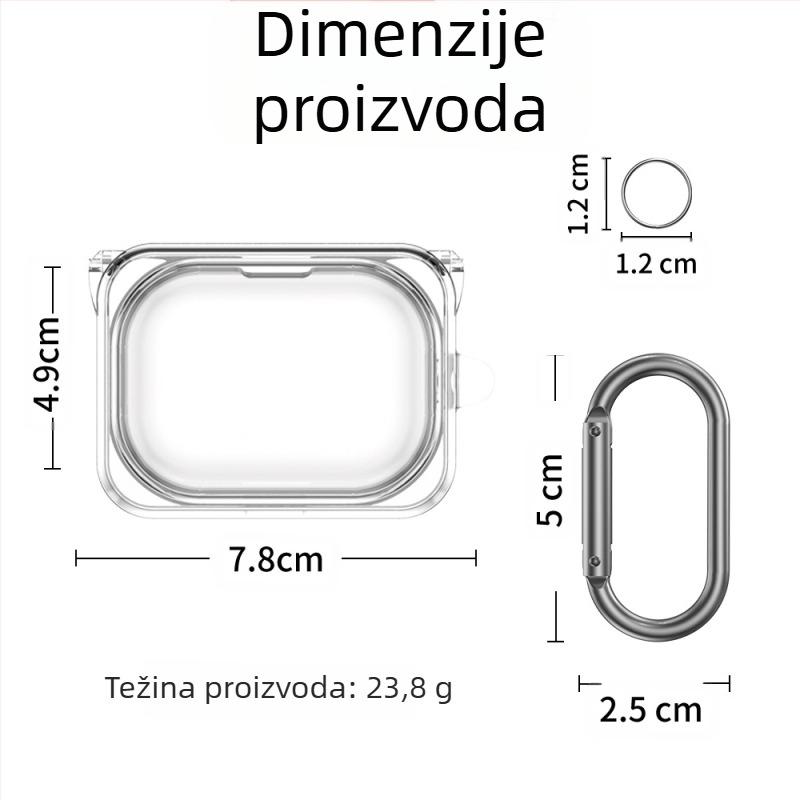 TPU zaštitno tvrdo kućište za Nothing Ear(A) Bluetooth slušalice — otporne na padove, prašinu, prijenosno skladištenje, injekcijsko oblikovano, prilagodljivo