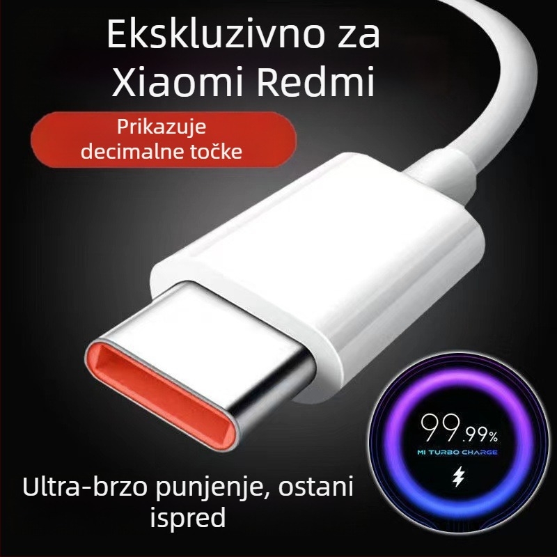 Kabel za punjenje USB Type-C i Micro USB, brzo punjenje (67W max, PVC, jednostruki konektor)
