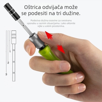Bai Yi 32-u-1 set odvijača za kućnu upotrebu, precizni alati za popravke, magnetski i izolirani vrhovi, 45# čelik, težina 107 g