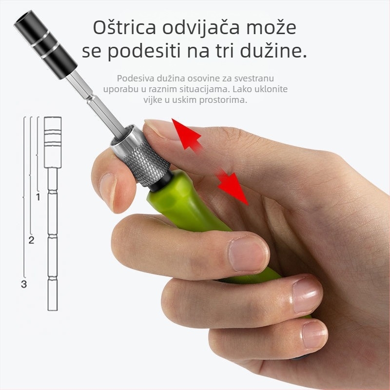Bai Yi 32-u-1 set odvijača za kućnu upotrebu, precizni alati za popravke, magnetski i izolirani vrhovi, 45# čelik, težina 107 g