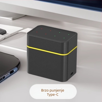 Pametni punjač za AA baterije s 8 utora, Type-C priključak, ulaz 5V/2A, izlaz 5V DC 2A