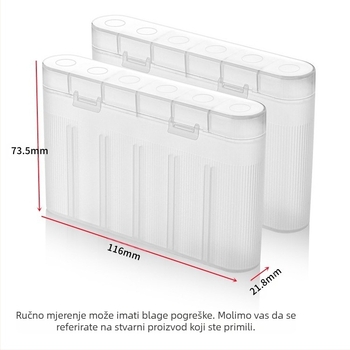 Kutija za baterije 18650, 6 odjeljaka, plastična kutija s zaštitnom pločom, Yixuan