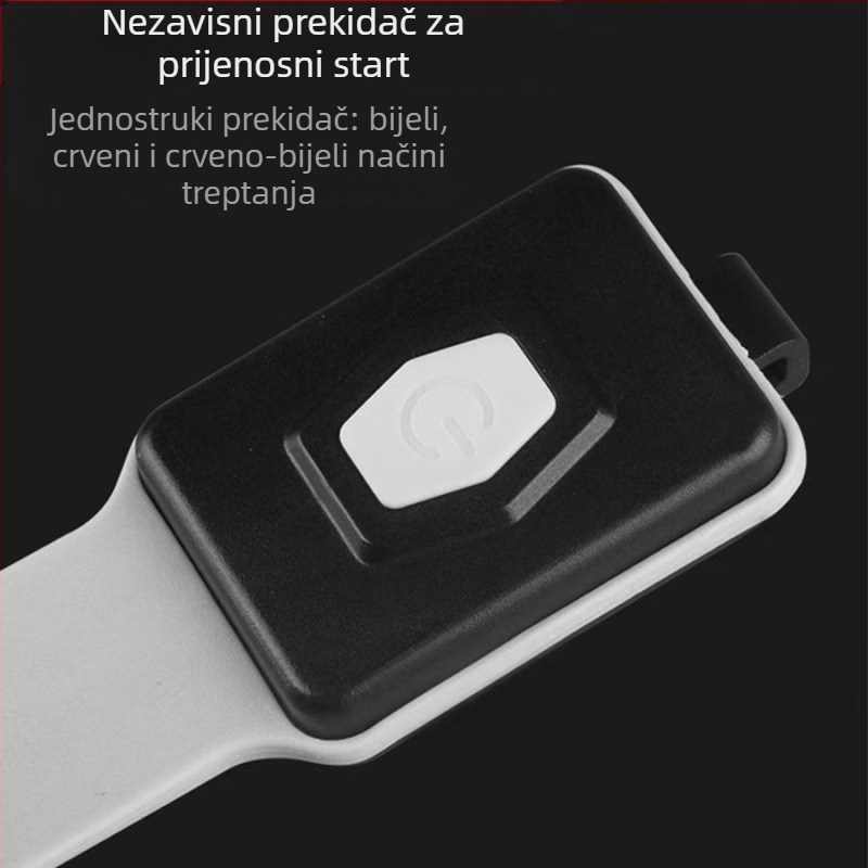 Vanjsko prijenosno COB svjetlo za trčanje s Type-C punjenjem, LED, 5V, 1W, gumb prekidač