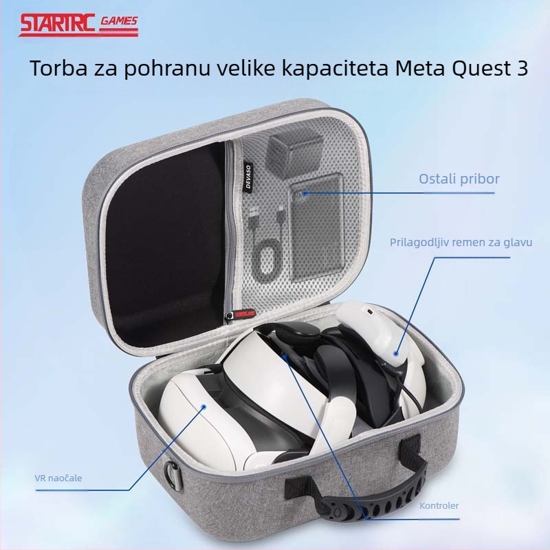Meta Quest 3 Cross-Body torbica za pohranu od STARTRC GAMES, Snowflake Cloth, za Meta Quest 3