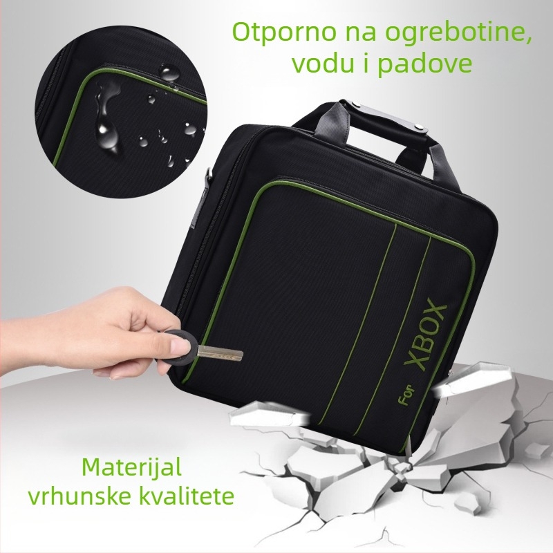 G-STORY Torba za Xbox dodatke, vodootporna najlonska torba sa zatvaračem, za pohranu konzole, kontrolera i diskova