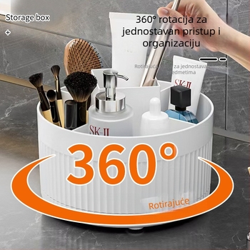 Desktop kutija za kozmetiku od PP plastike, kapacitet 1L, višedijelni pretinci za kozmetiku
