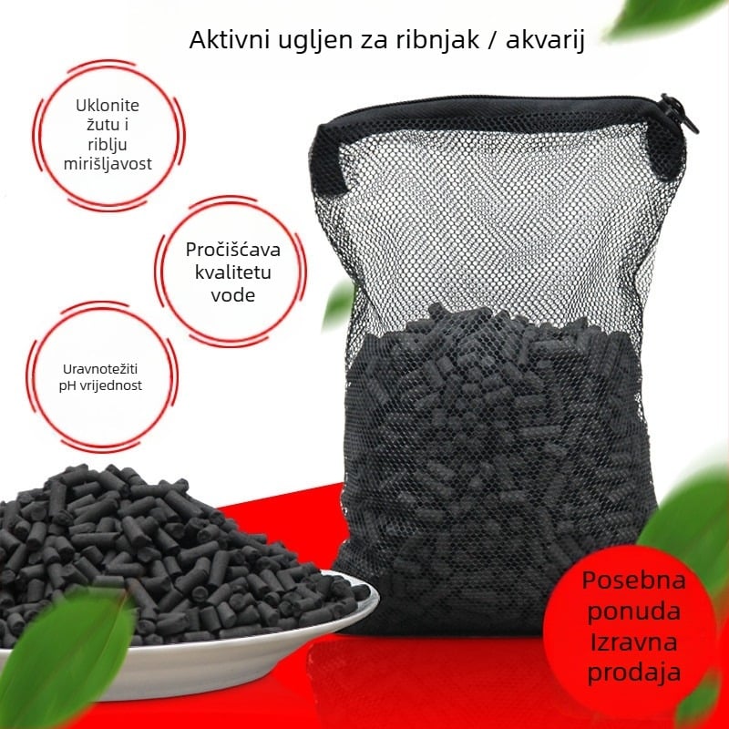 Aktivni ugljen za akvarij — filtracijsko sredstvo, pročišćavanje vode, adsorpcija, uklanjanje mirisa