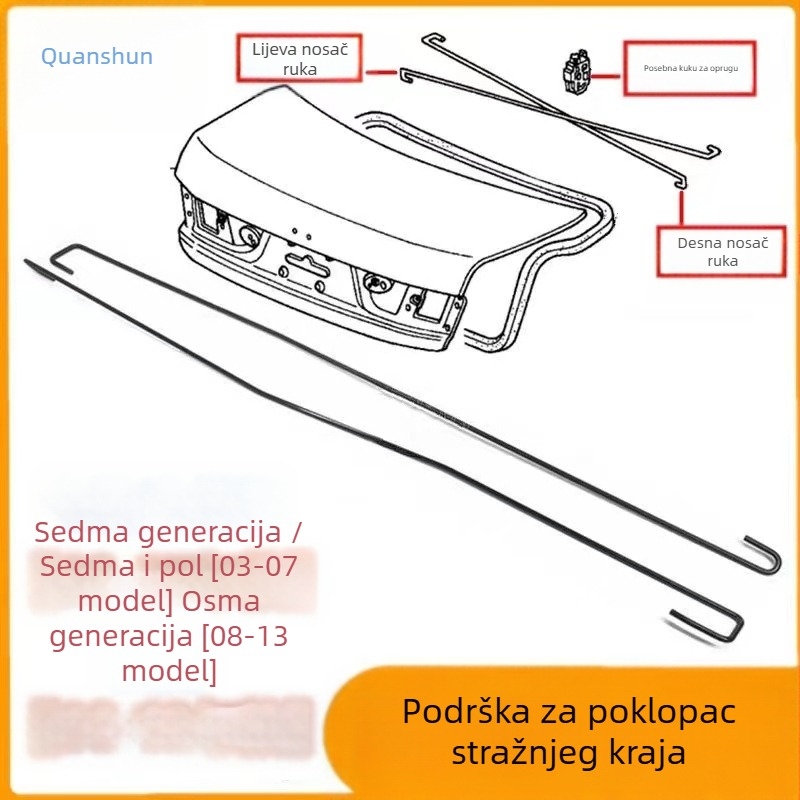 Podizač poklopca prtljažnika za Honda Accord – kompatibilan s generacijama 7 (2003–2007) i 8 (2008–2013)