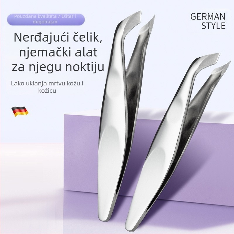 Senten Ruski stil, nehrđajući čelik, kliješta za kožicu s kosim oštrenjem, profesionalna njega noktiju, uklanjanje kožice