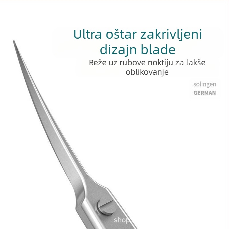 Zakrivljeni klešta za kožicu – profesionalni alat za nokte, nehrđajući čelik