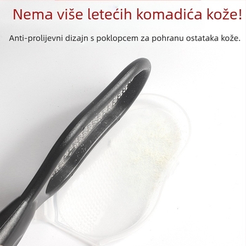 Pedikir alat s ovalnim kamenom za brušenje | Materijal: nehrđajući čelik + plastika | Marka: Other