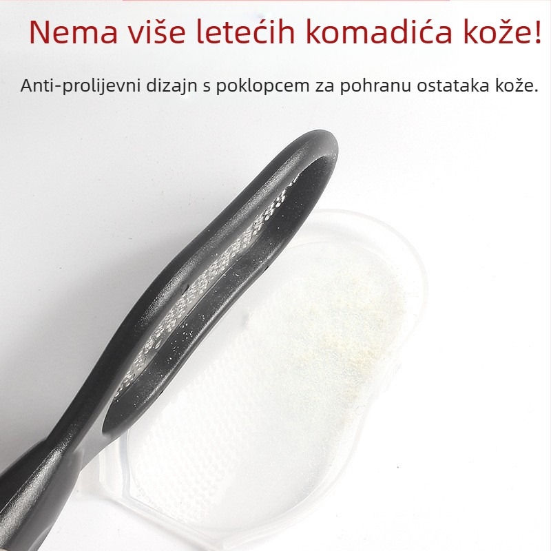 Pedikir alat s ovalnim kamenom za brušenje | Materijal: nehrđajući čelik + plastika | Marka: Other