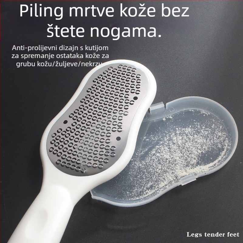 Pedikir alat s ovalnim kamenom za brušenje | Materijal: nehrđajući čelik + plastika | Marka: Other