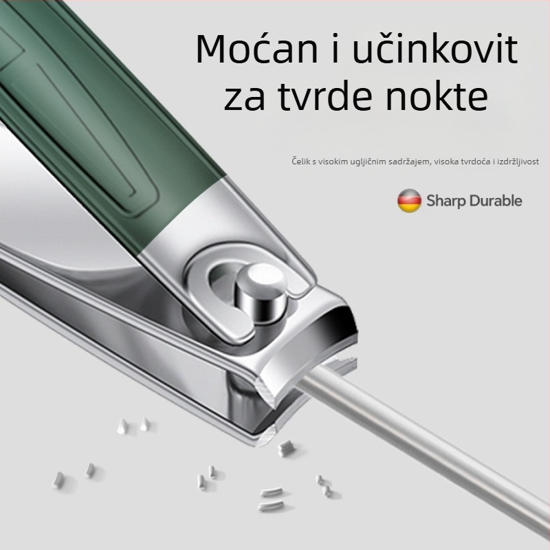 Set kliješta za nokte s uskim i ravnim otvorom – prijenosni kućni manikurni alat, nehrđajući čelik s elektroplatiranjem
