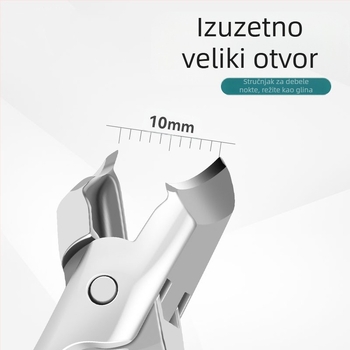 Set kliješta za nokte od nehrđajućeg čelika s velikim otvorom i kosom oštricom, za debele i tvrde nokte.