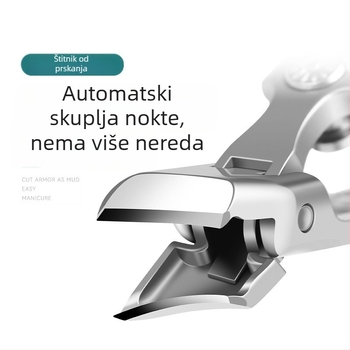 Set kliješta za nokte od nehrđajućeg čelika s velikim otvorom i kosom oštricom, za debele i tvrde nokte.