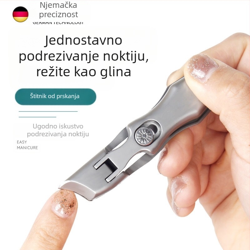 Set kliješta za nokte od nehrđajućeg čelika s velikim otvorom i kosom oštricom, za debele i tvrde nokte.