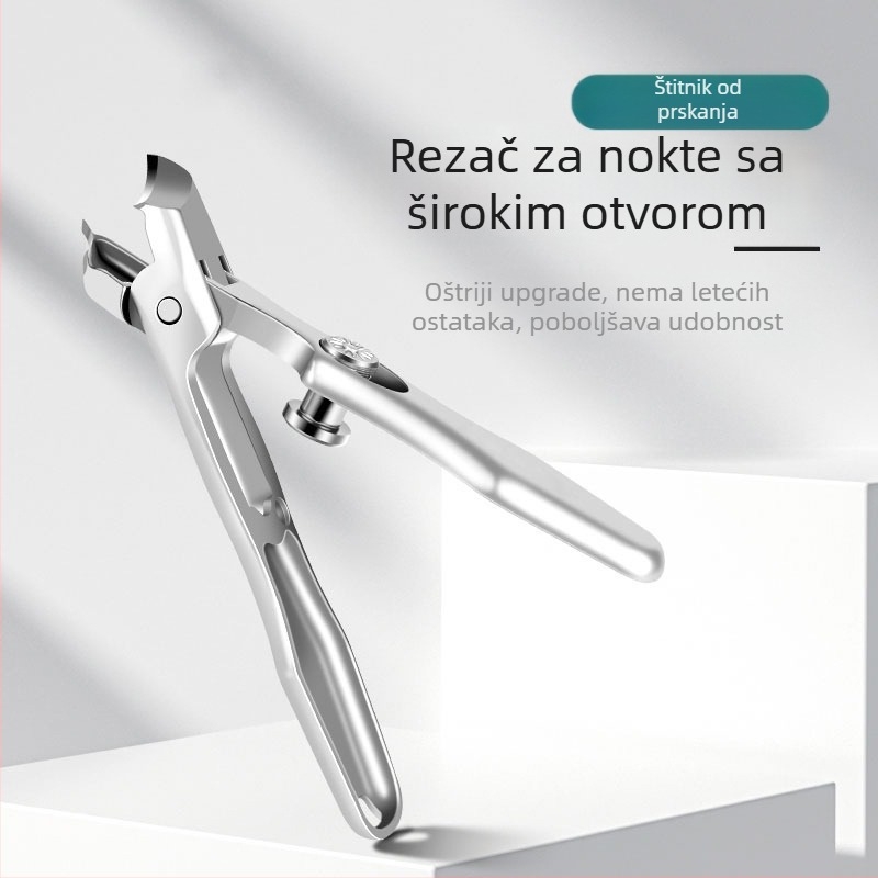Set kliješta za nokte od nehrđajućeg čelika s velikim otvorom i kosom oštricom, za debele i tvrde nokte.