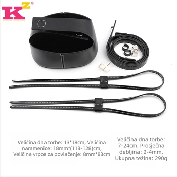 Trodijelni set kaiševa za torbu od PU kože – šnurni zatvarač, tkanina remen, ručni DIY, za ramenski ili crossbody način nošenja (Šnora: 0.8×83 cm; Remen: 1.8×113–128 cm; Visina dna: 7–24 cm)