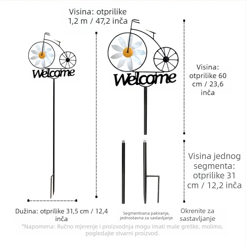 Vrtna lampa za krajolik, crtani stil, smolni materijal, plug-in dizajn, procesi: ispis i lijevanje