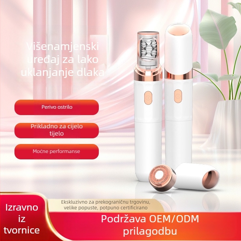 Električni epilator za tijelo, za cijelo tijelo, s dvostrukim oštricama, USB napajanje, DC motor