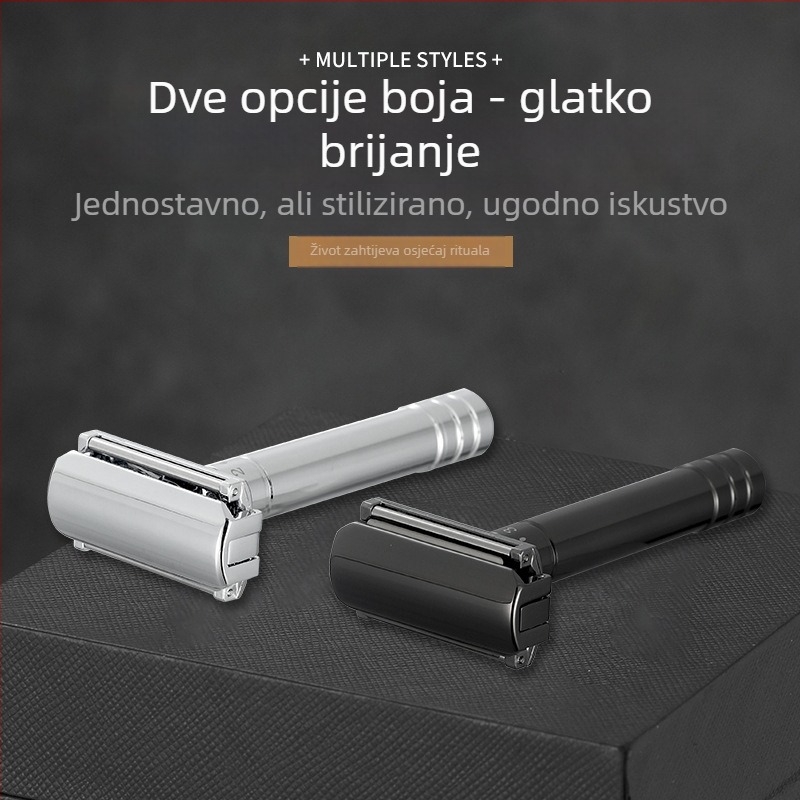 Chaoke muški ručni brijač — otporan na ogrebotine, retro dizajn, dvostruka oštrica