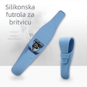 Ručna kožna britva s kožnim futrolom za putovanja i klasičan držač britve