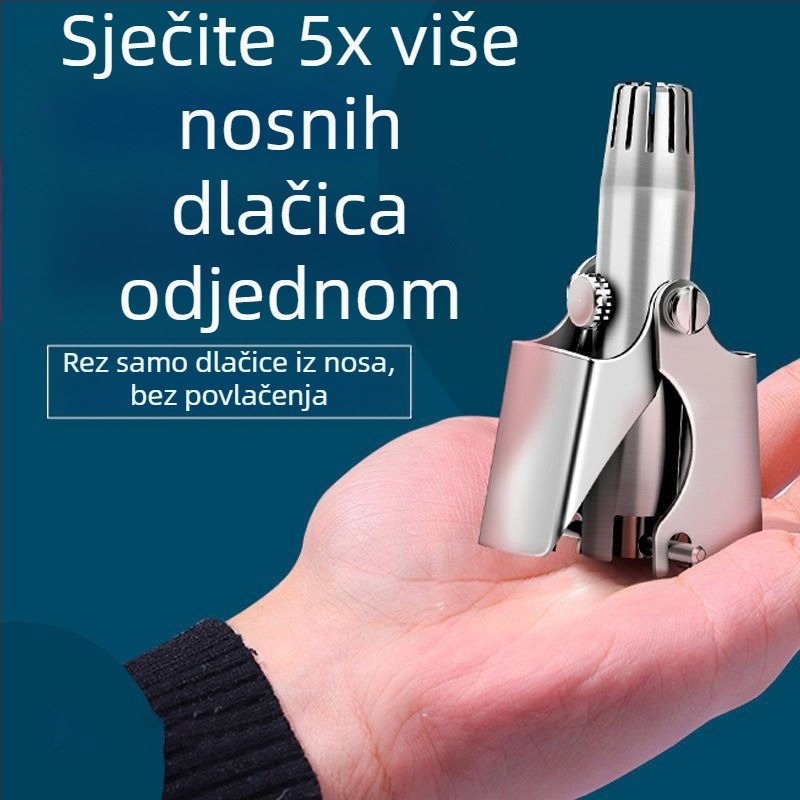 Trimer za nosne dlačice – nehrđajući čelik, ručni, potpuno periv, bez baterije