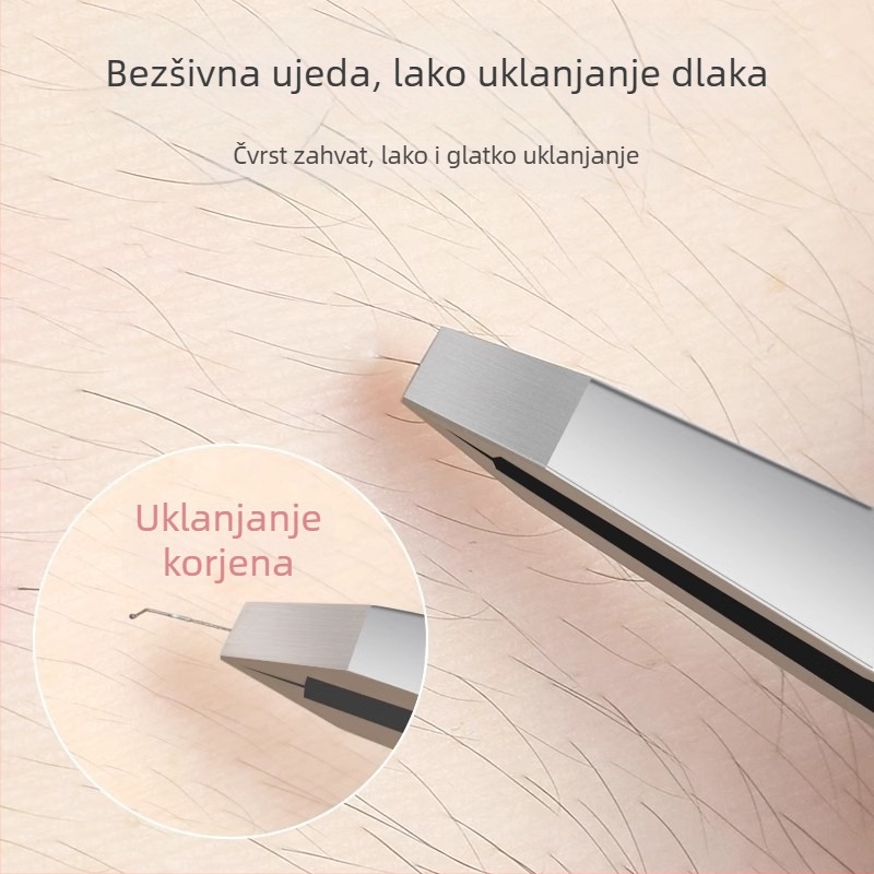 Klip za obrve, ultra-tanki nehrđajući čelik, precizno uklanjanje dlačica s obrva i brade, porijeklo Yangjiang