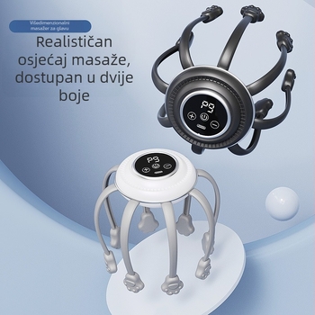 WY-601 masažer za vlasište sa šapom — USB napajanje, upravljanje gumbom, 3. brzina, vibracijski masažni princip