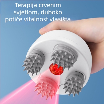 Uređaj za masažu vlasišta s kandžastom glavom, gnječući masažer, punjiv, 3 brzine, model 820, upravljanje gumbom