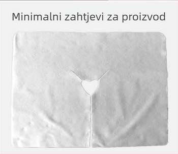 Jednokratni netkani ručnik s U-oblomom za kozmetički salon, za lice i masažni stol; 30x40 cm, debljina 25–50 g, otporna na prašinu