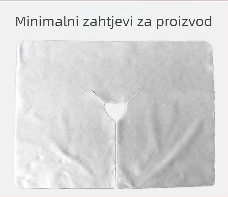 Jednokratni netkani ručnik s U-oblomom za kozmetički salon, za lice i masažni stol; 30x40 cm, debljina 25–50 g, otporna na prašinu