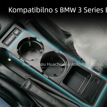 Huachuang držač čaše vode za BMW 3 Series E46 središnji konzolni spremnik s izoliranim držačem čaše, modeli 51168217953/51168217955