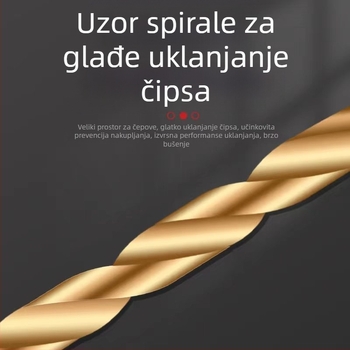 230-komadni titanskih svrdla s ravnim držačem za obradu drva, u plastičnom kućištu