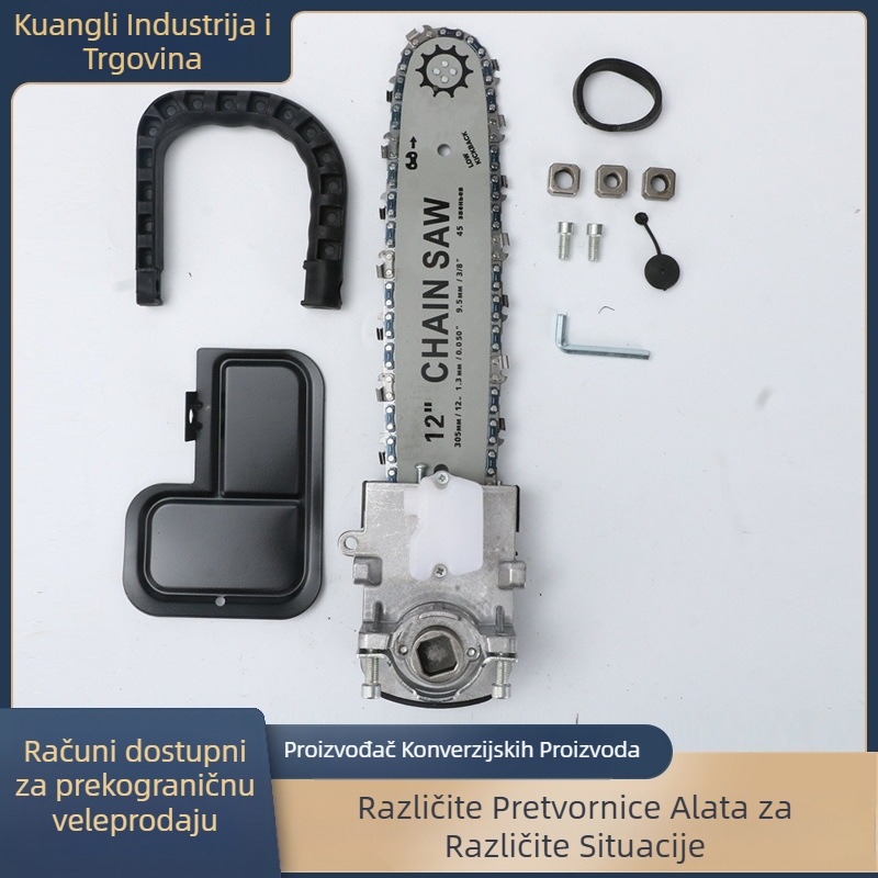 Električna lančana pila, ručna, Crazy Force, 220V AC, jednofazna, lanac od manganskog čelika