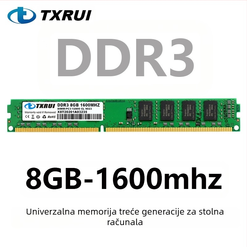 RAM modul za desktop DDR3, 8GB, 1600MHz, 240-pin, jedan modul