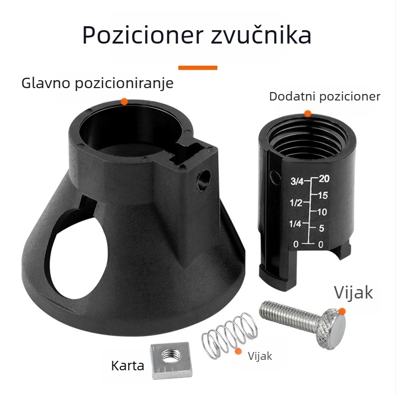 Set reznih alata za električni brusilnik — 11 komada s pozicionerom, bušilom i rotirajućim frezama