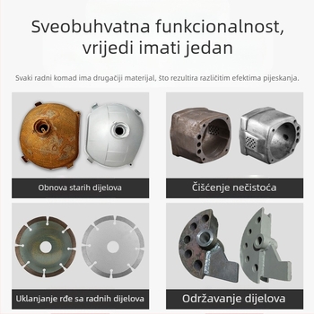 Pneumatski pištolj za pijesakanje, kompaktna jedinica za pijesakanje, samousisavanje, visok tlak, obnova i uklanjanje hrđe i nečistoća