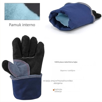 Ornon zavarivačke rukavice, dvostruka goveđa koža, izolirane za električno zavarivanje i vanjsku upotrebu