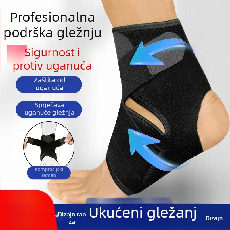 Sportska zaštita gležnja od neoprena, lagana kompresija, zaštita od istegnuća, pogodna za košarku i trčanje
