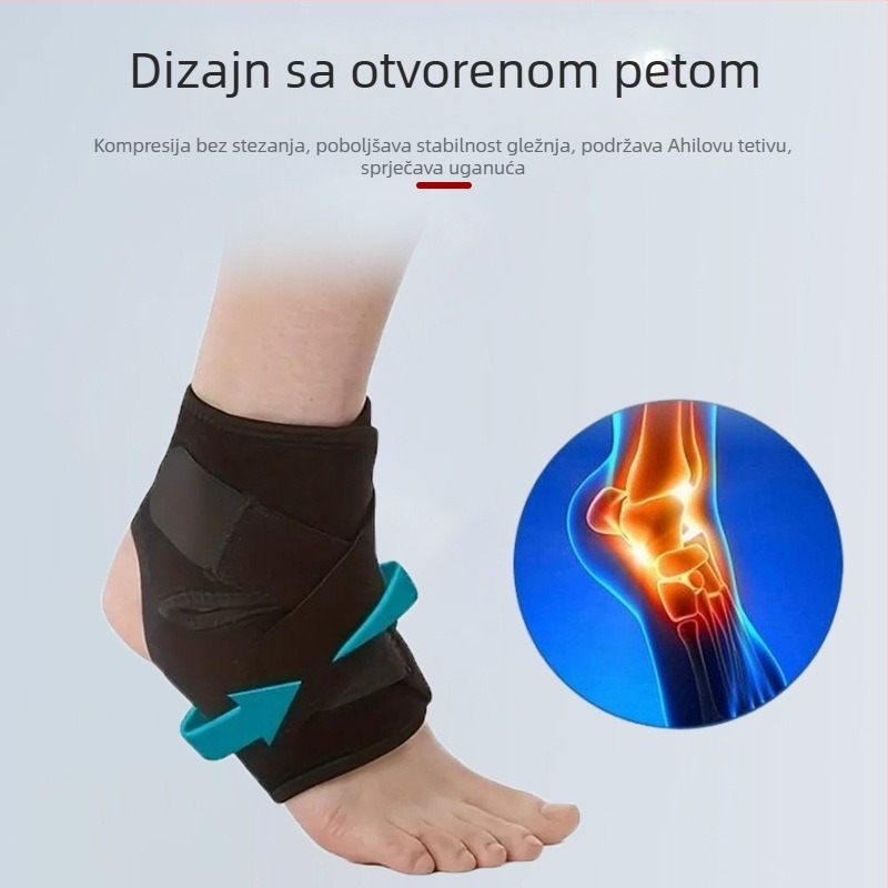 Sportska zaštita gležnja od neoprena, lagana kompresija, zaštita od istegnuća, pogodna za košarku i trčanje