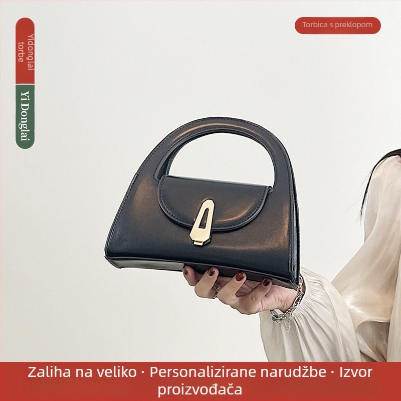 Crossbody torba od PU materijala, horizontalnog kvadratnog oblika, magnetska kopča, džep za mobitel, podstava od poliestera