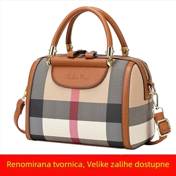 Ženska torba — gradska jednostavnost (PVC materijal, oblik jastuka, zatvarač, džep sa zipom, džep za ID)