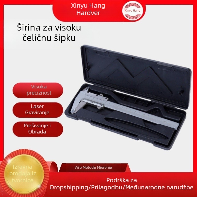Vernier kaliper s mjerenjem dubine za učenje