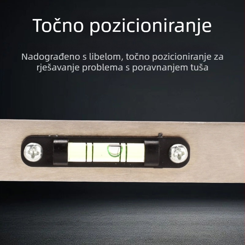 Tuš cijevni nivelator za toplu i hladnu vodu, nehrđajući čelik, polirani završetak, kompatibilan s cijevnim ključem — Kemaxin